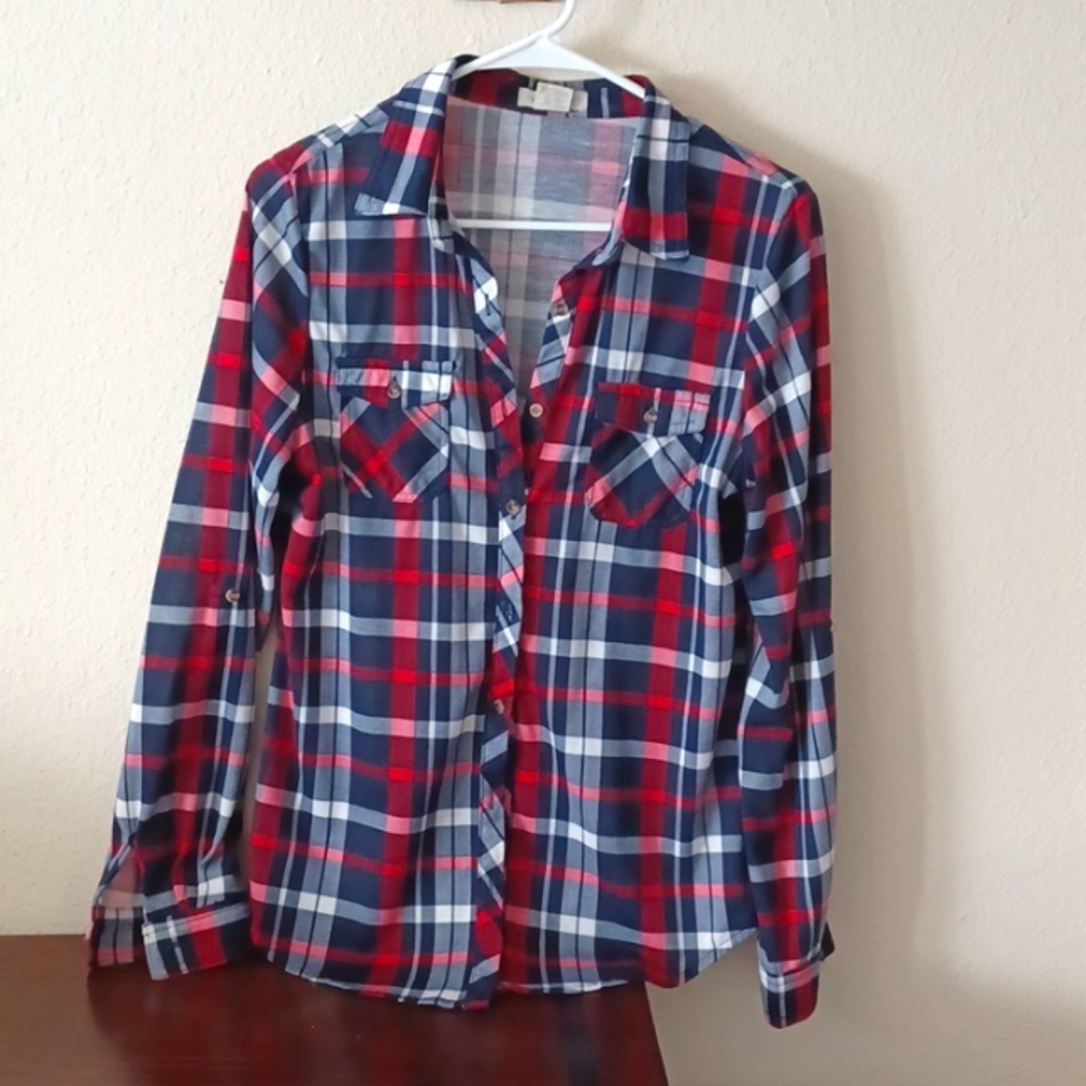 Passport plaid shirt Size L